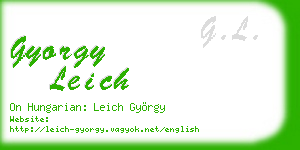gyorgy leich business card