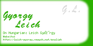 gyorgy leich business card